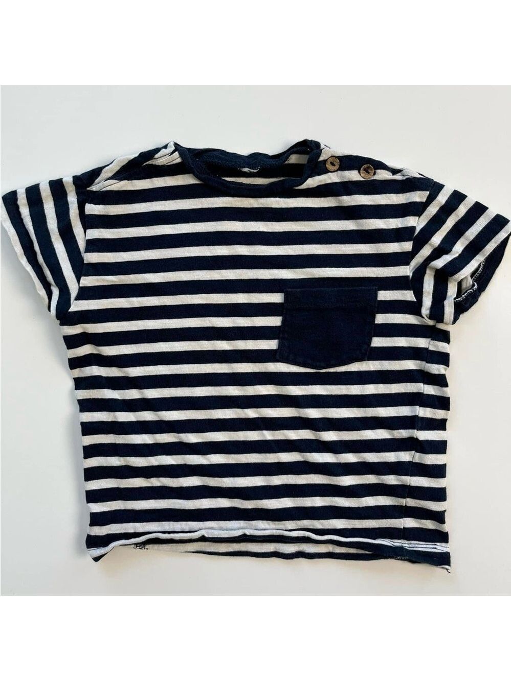 🩵4/$20 Striped Navy and‎ White Kids Shirt